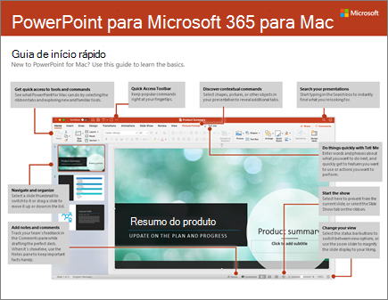 Guia de Introdução do PowerPoint 2016 para Mac