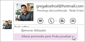 Pode alterar as permissões e controlar quem pode ver e editar o seu bloco de notas.