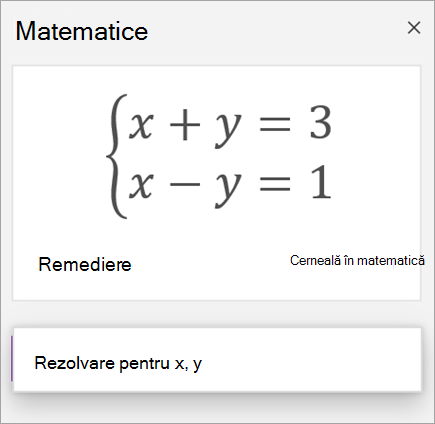 O ecuație de sistem scrisă cu paranteze drepte