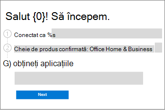 Vă arată cum să finalizați procesul de valorificare, selectând butonul Următorul.