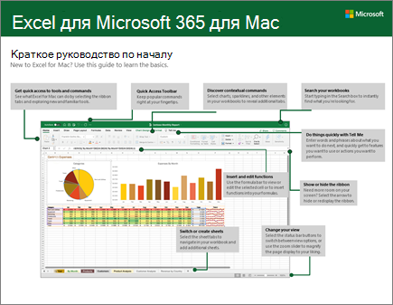 Краткое руководство по началу работы с Excel 2016 для Mac