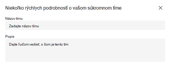 súkromný tím