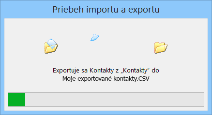 Obrázok poľa priebehu exportu.