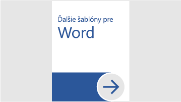 Ďalšie šablóny pre Word