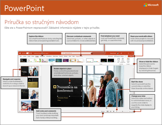 Príručka so stručným návodom pre PowerPoint 2016 (Windows)