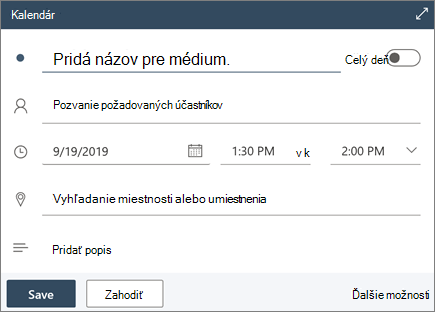 Rýchle písanie v Outlook na webe