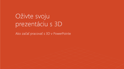 Snímka obrazovky s titulnou stranou 3D powerpointovej šablóny