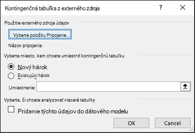 Kontingenčná tabuľka z externého zdroja