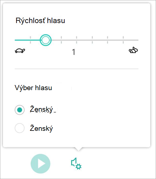 Rýchlosť a pohlavie hlasu imerznej čítačky