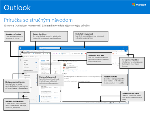 Príručka so stručným návodom pre Outlook 2016 (Windows)