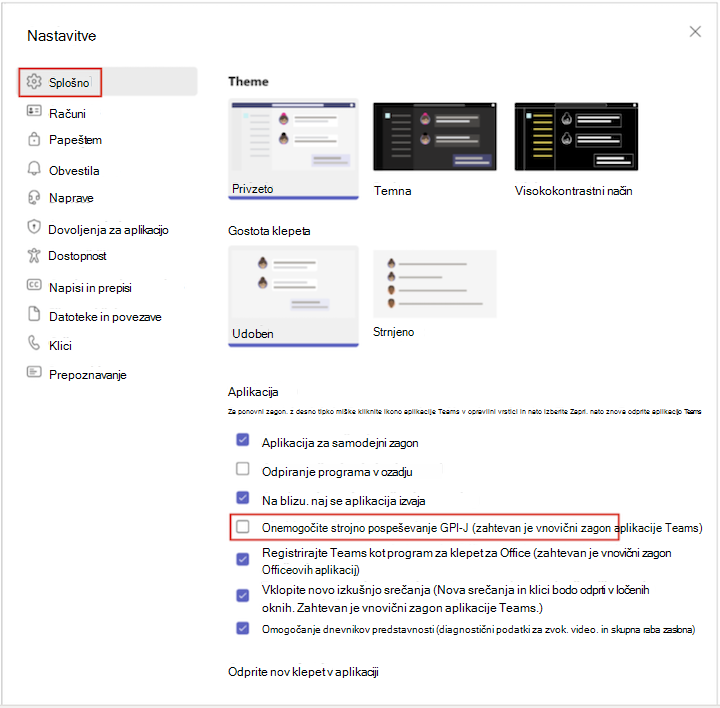 GPU setting in Teams