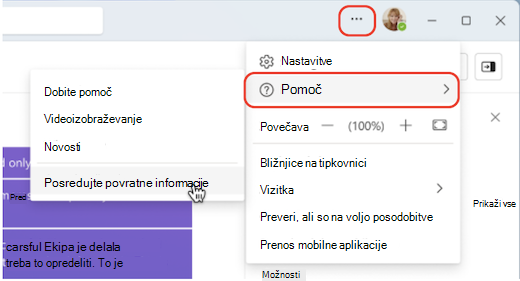 Pomoč v novi aplikaciji Teams R3.6