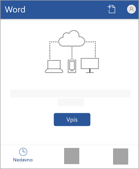 Vpišite se s svojim Microsoftovim računom oziroma službenim ali šolskim računom storitve Office 365.