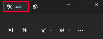 Gde da pronađete ikonu "Uvoz" u aplikaciji "Fotografije".