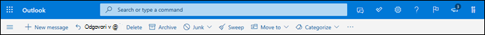 Zaglavlje Outlook.com prijemnog sandučeta