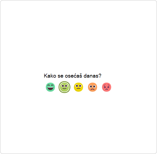 Odgovaranje na prijavljivanje – izaberite emoji