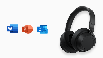 Surface Headphones sa ikonama aplikacija Office