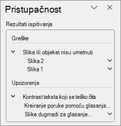 Rezultati ispitivanja