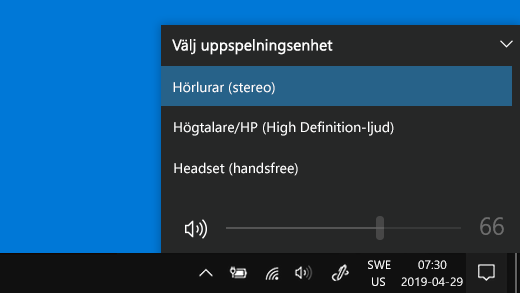 Välja Bluetooth-uppspelningsenhet