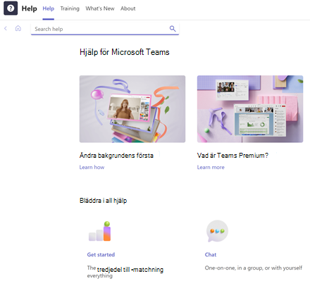 Hjälp för Teams
