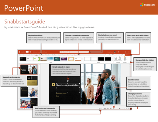 Snabbstartsguide för PowerPoint 2016 (Windows)