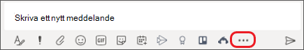 Ruta där du skriver Meddelanden i Microsoft Teams