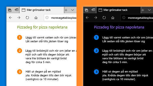 Använd färgfilter i Windows 10 Inställningar för att göra foton, text och färger enklare att se.