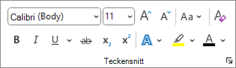 gruppen Word teckensnitt