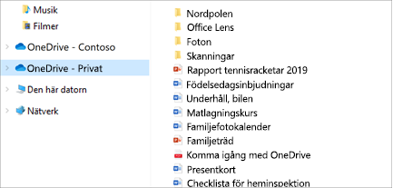 Utforskaren öppna med OneDrive-Personal markerat