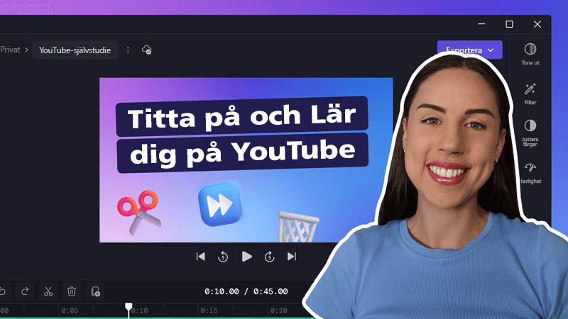 titta och lära dig videoredigering på vår YouTube-kanal