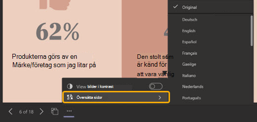 Välj Översätt bilder